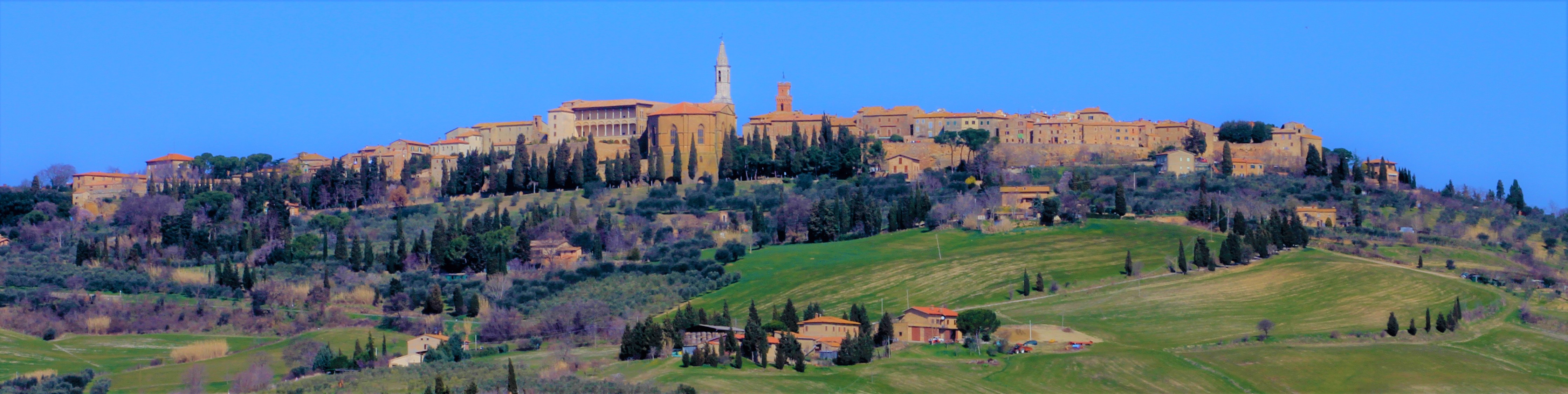 Pienza landscape from a distance